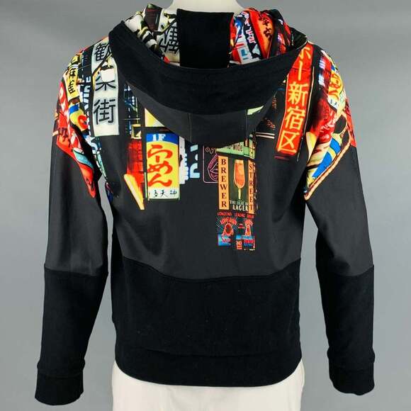 NEIL BARRETT Black Multi Color Print Hooded Jacket - Picture 3 of 7